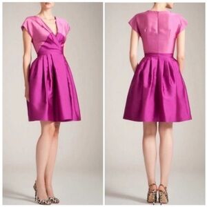 Temperley London Freesia A-Line Dress Fuchsia Pink